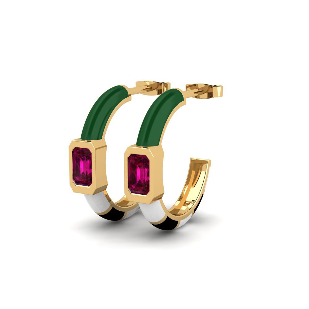 Rhodolite Garnet Women's Earring Portachiavi