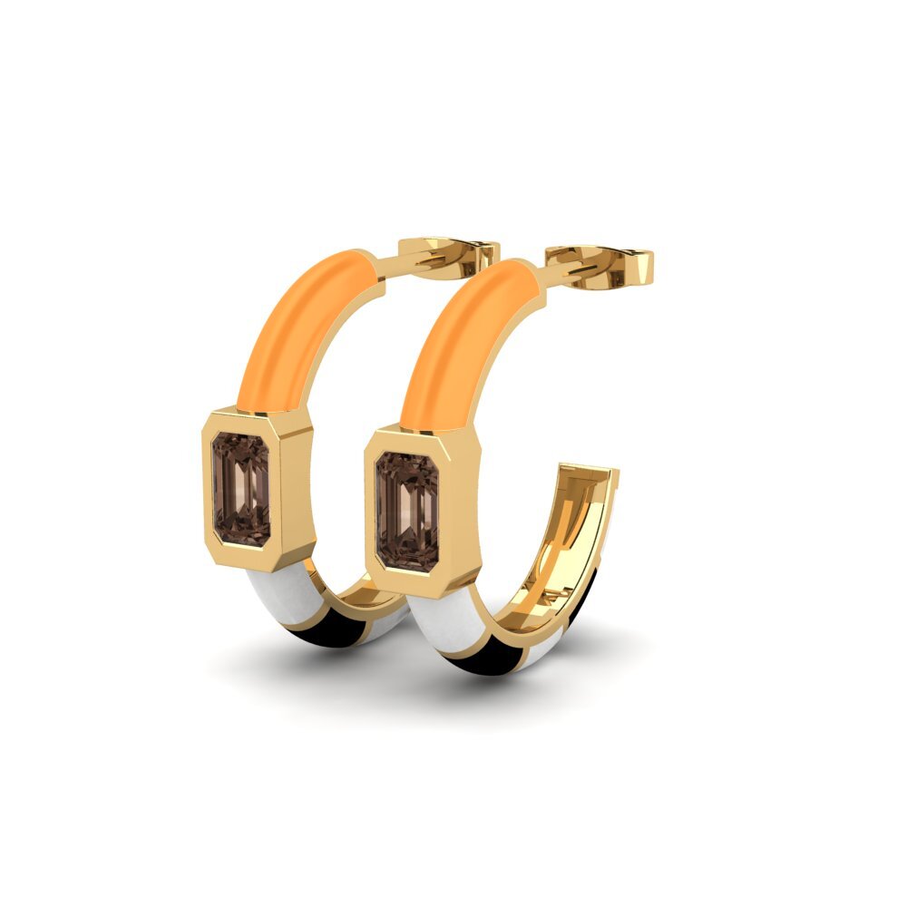 Smoky Quartz Women's Earring Portachiavi