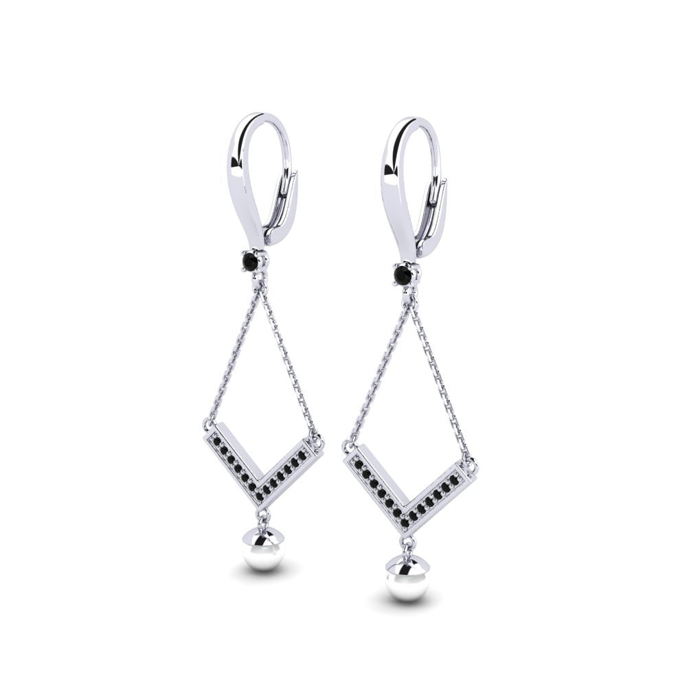 Diamante Negro Pendiente de mujer Portare