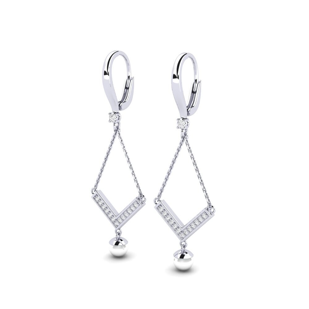 White sapphire Women's Earring Portare
