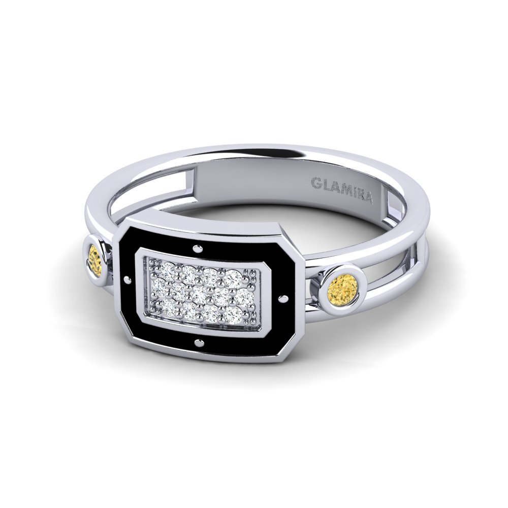 Diamante Amarillo Anillo Portillo