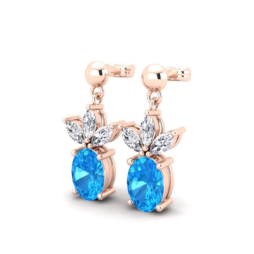 Topaze Bleue Boucle d'oreille femme Portimao