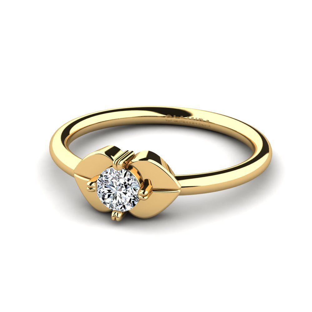 Bague De Fiançailles En Or Jaune Flash 925 Et Zircone - Taille 8, Halo Octogone (Neuf Sans Emballage)