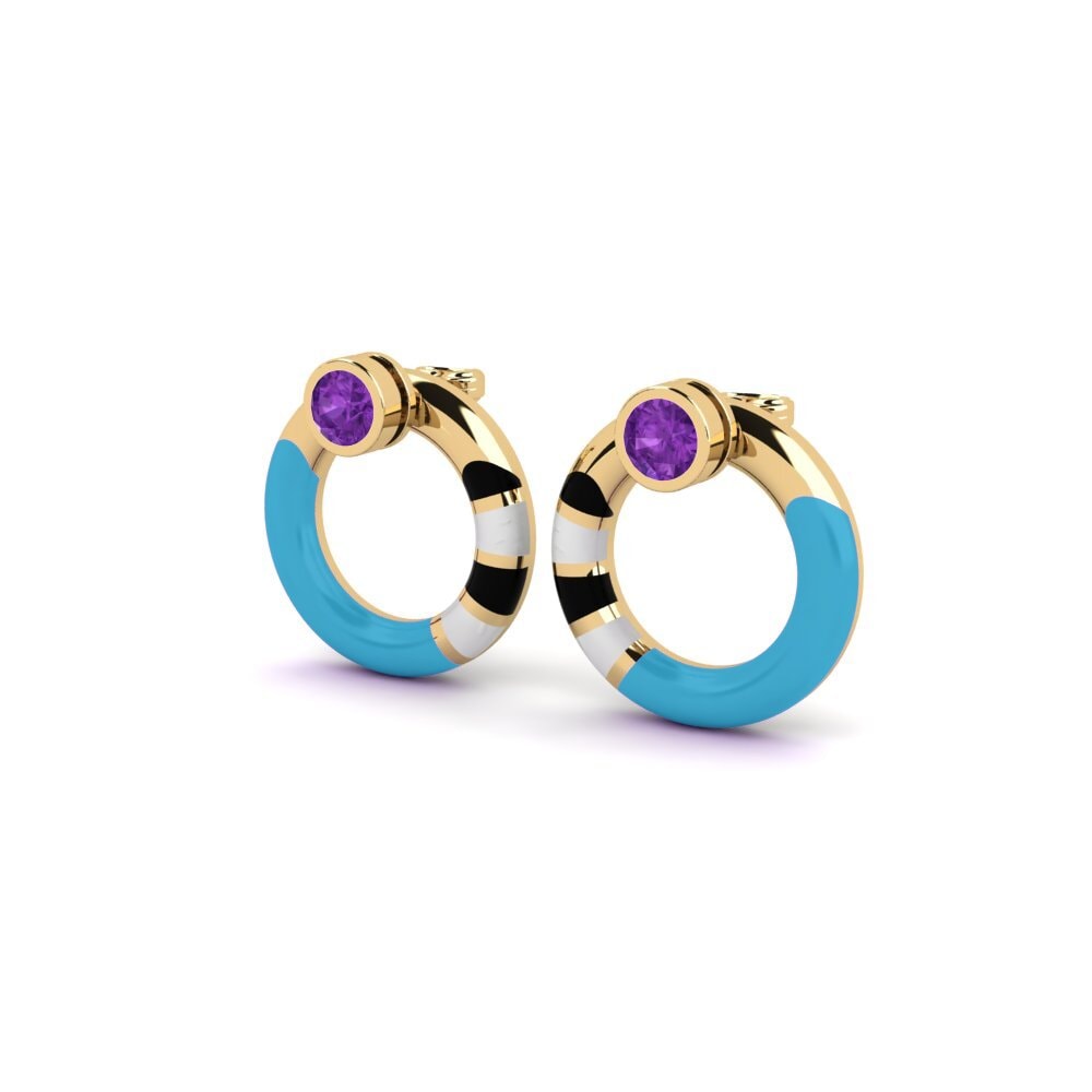 Amethyst Damen ohrring Pounty