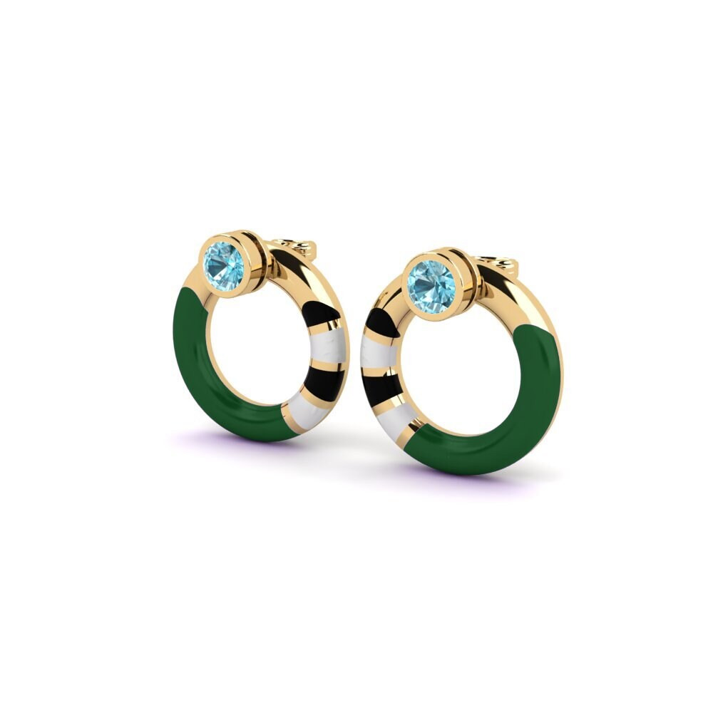 Circón Azul Pendiente de mujer Pounty