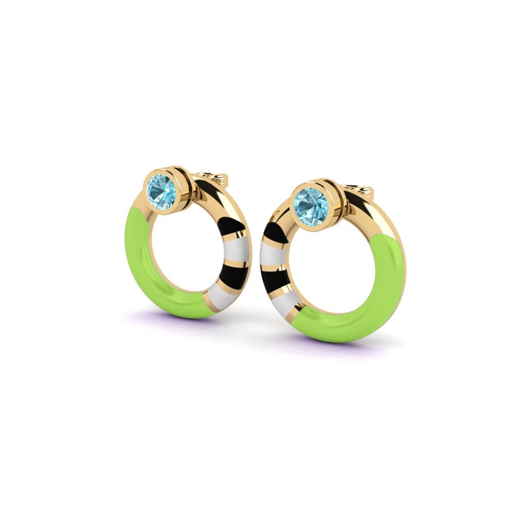 Circón Azul Pendiente de mujer Pounty