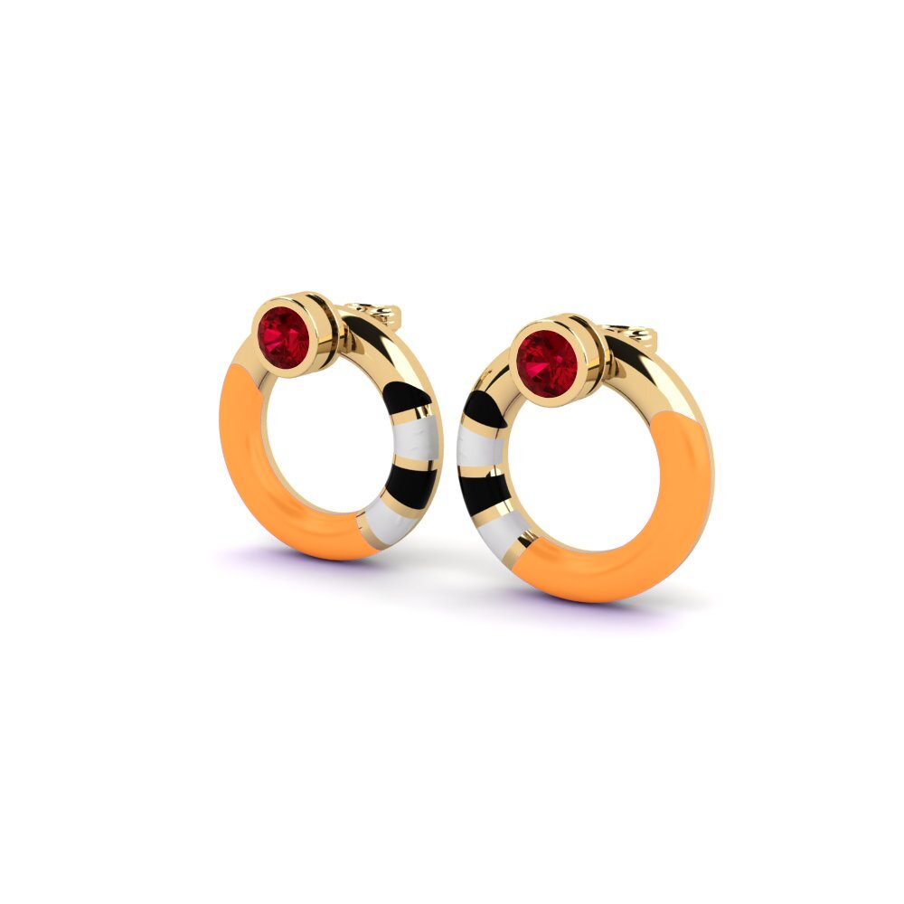 Red Zirconia Women's Earring Pounty