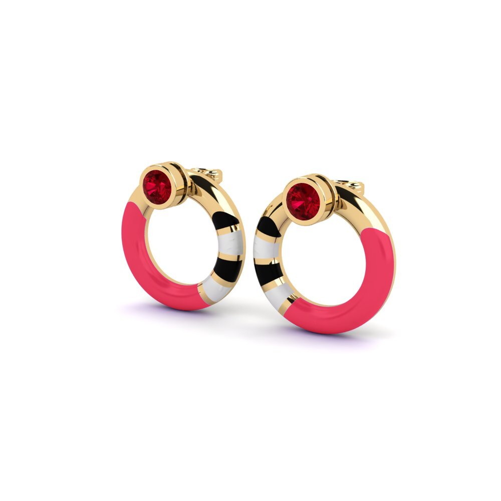 Red Zirconia Women's Earring Pounty