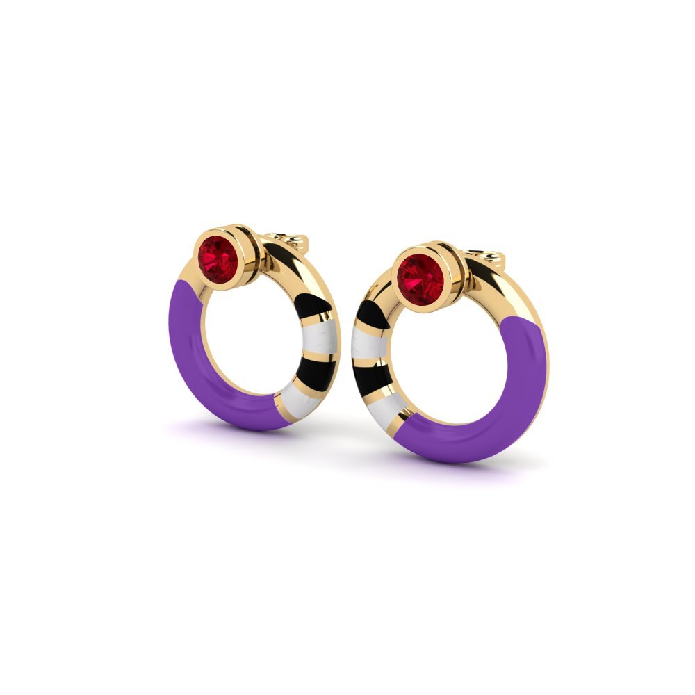 Red Zirconia Women's Earring Pounty