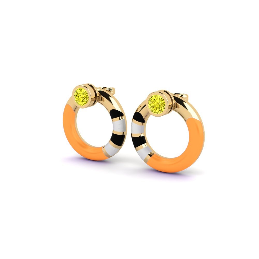 Diamante Amarillo Pendiente de mujer Pounty