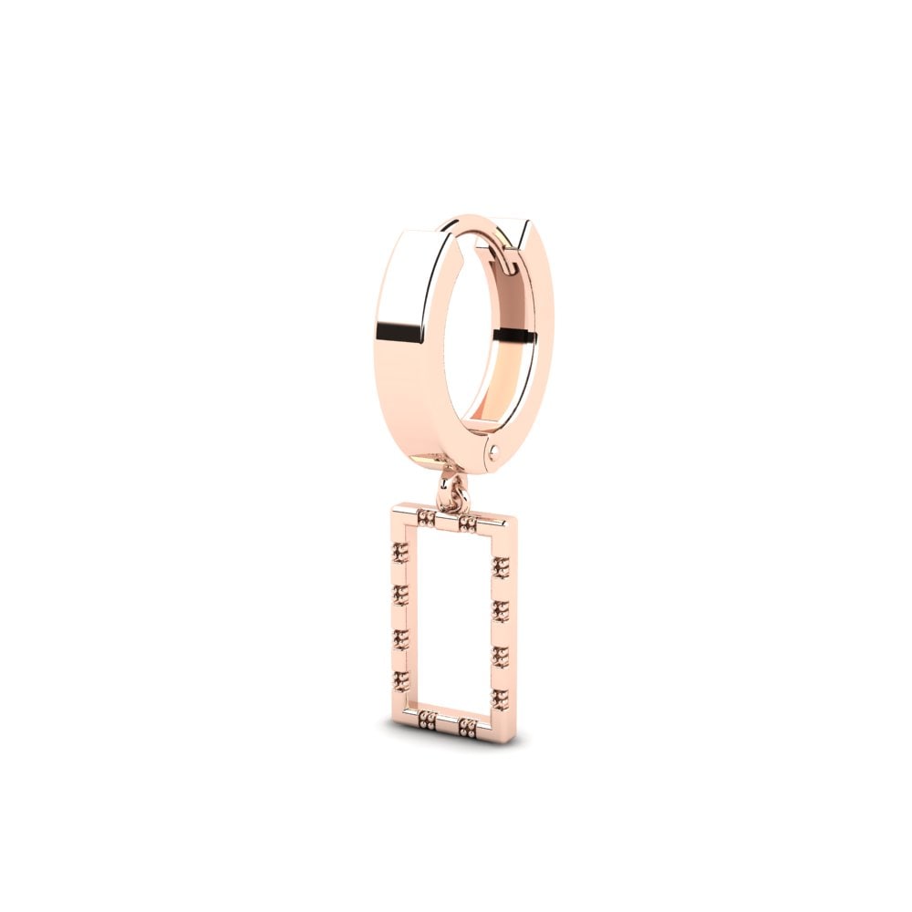 14ct Rose Gold Men's Earring Pouss
