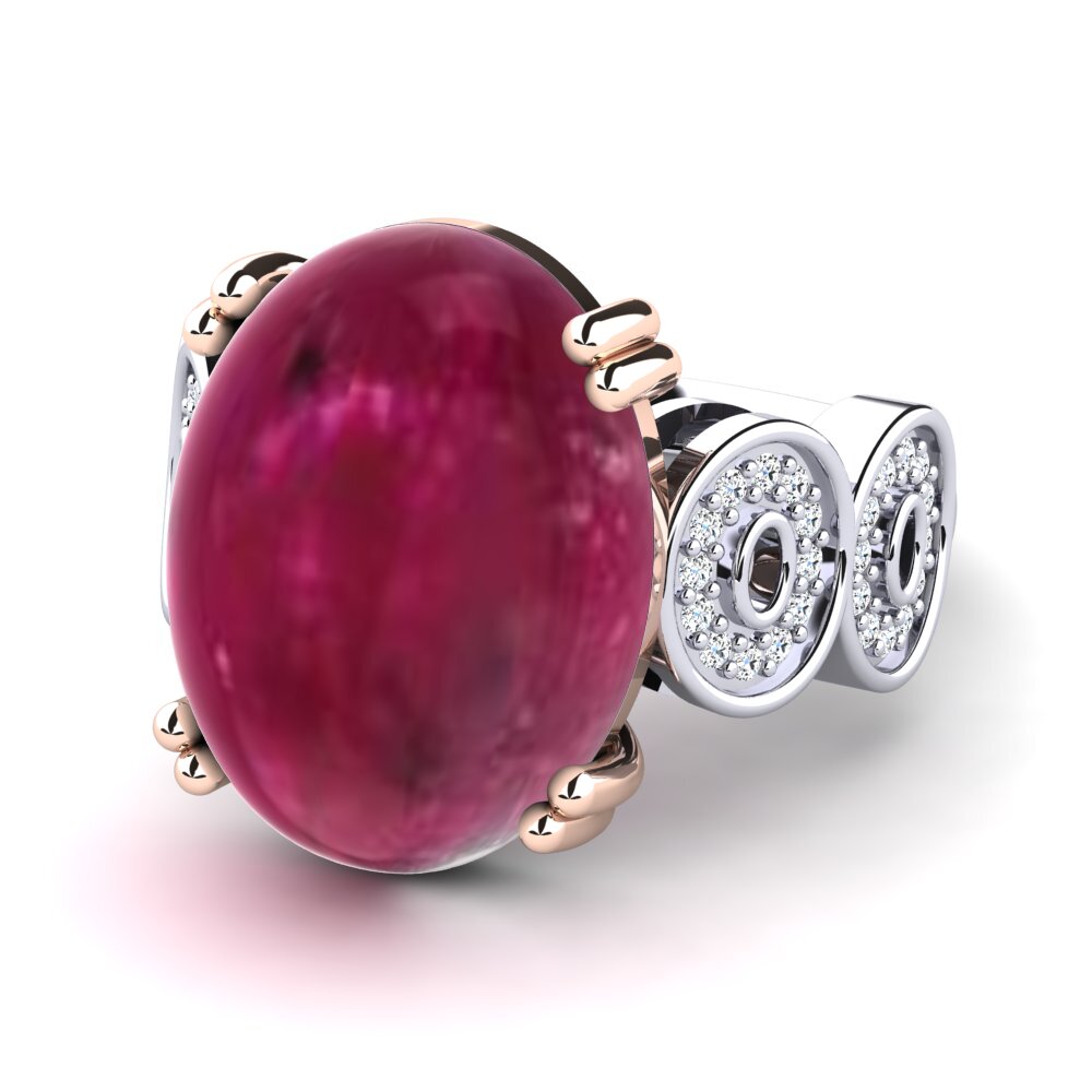 585 Weiß & Rotgold Ring Prafulla
