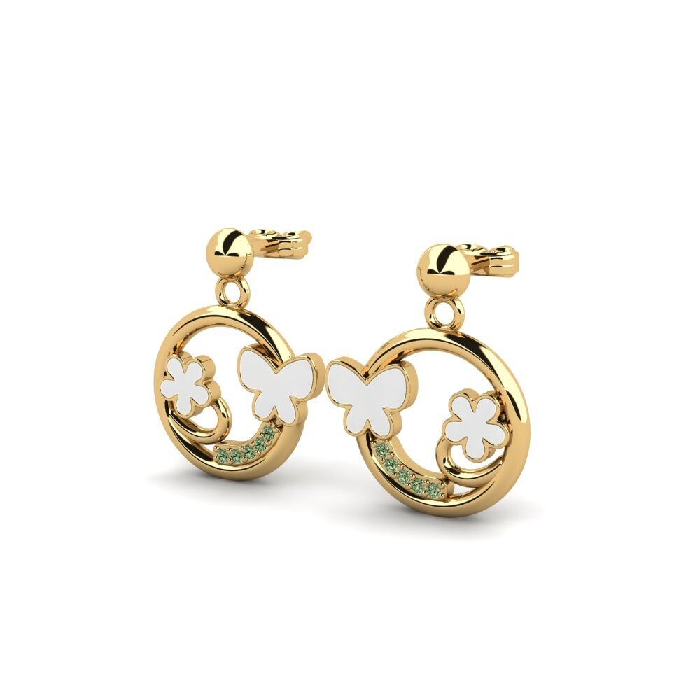 Diamante Verde Pendiente de mujer Pramod