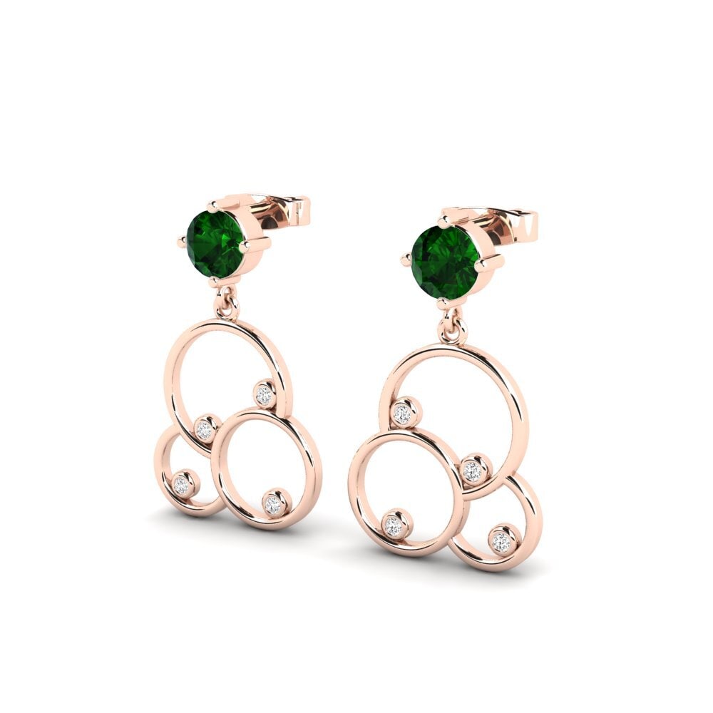 Đá Tourmaline Xanh / Bích tỷ Bông tai nữ Prana