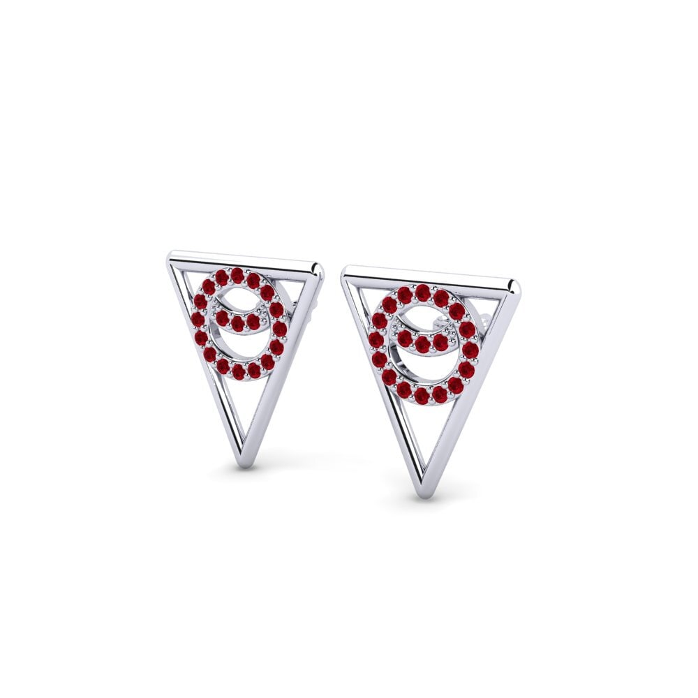 Đá Zirconia Đỏ Bông tai nữ Pranay