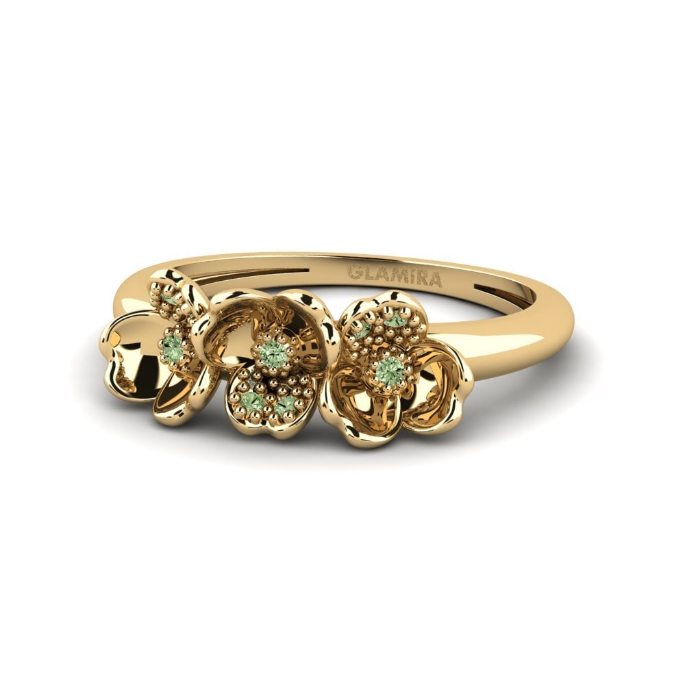 Diamante Verde Anel Precisely