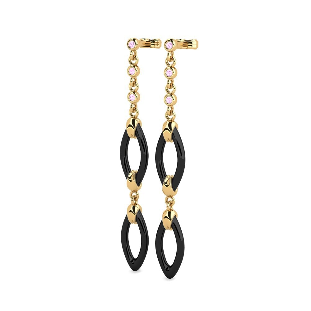 Safira Rosa Brincos Feminino Preeti