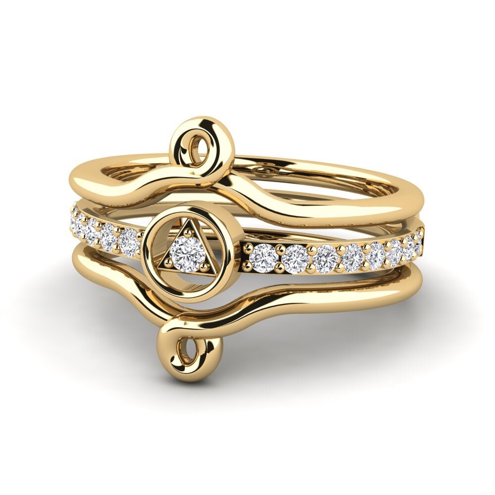 Diamante cultivado en laboratorio Anillo Preh SET