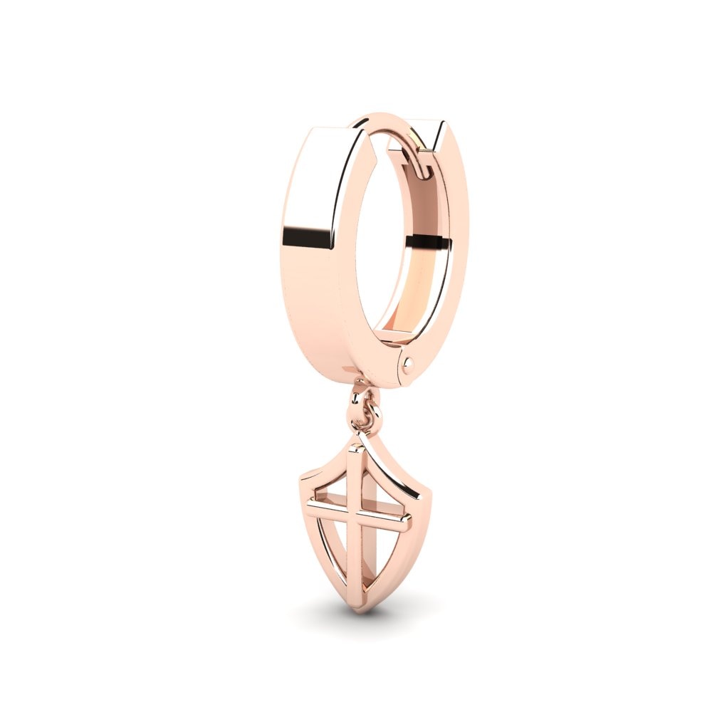 14ct Rose Gold Men's Earring Presab
