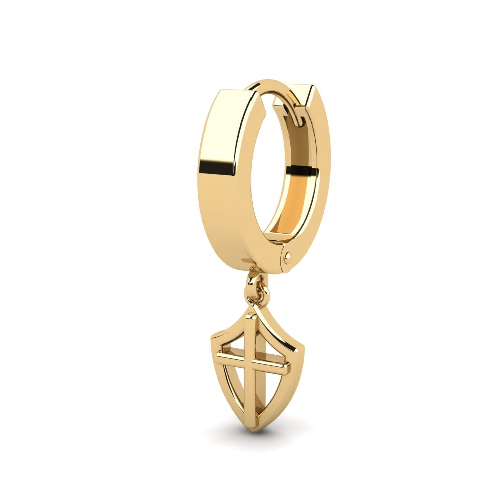 14ct Yellow Gold Men's Earring Presab