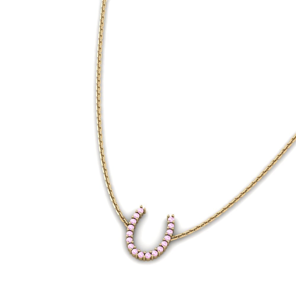 Zafiro Rosado Collar de Mujer Presintearre