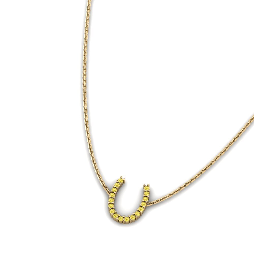Yellow Sapphire Women's Necklace Presintearre