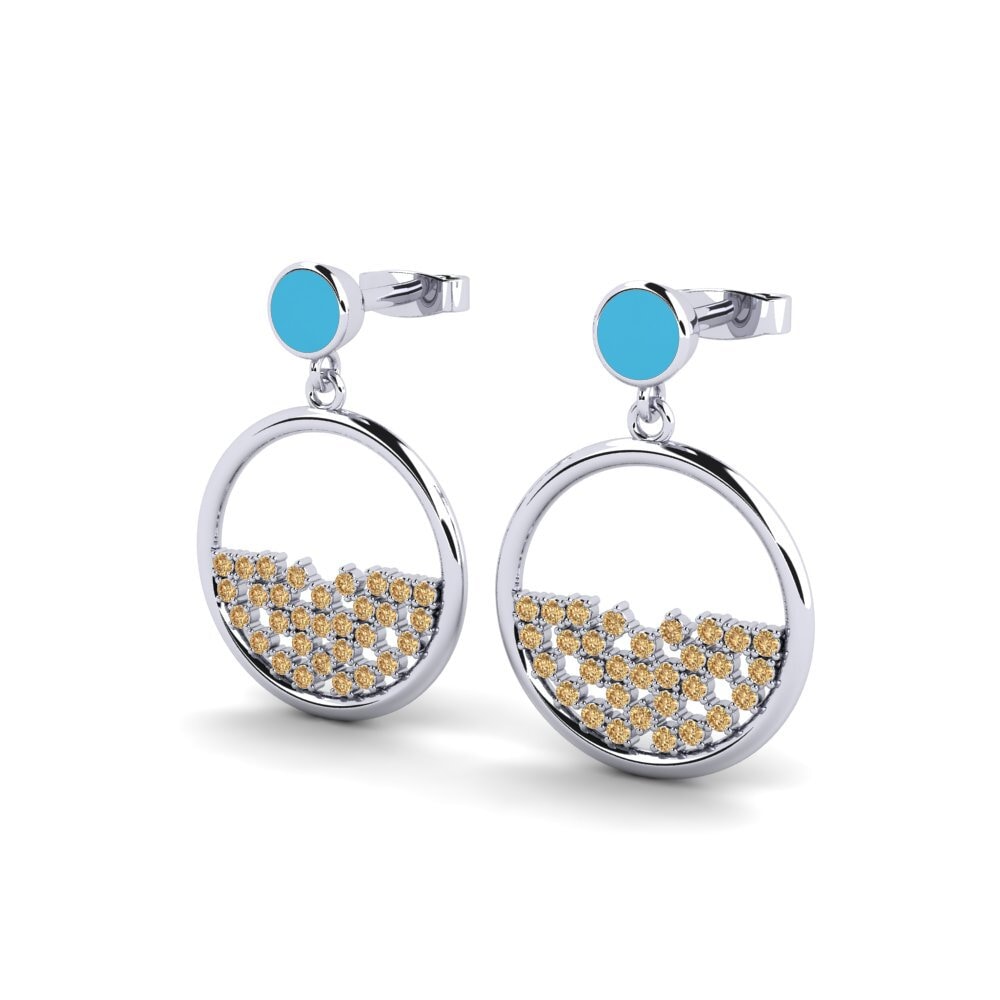 Diamante Marrón Pendiente de mujer Prioleau