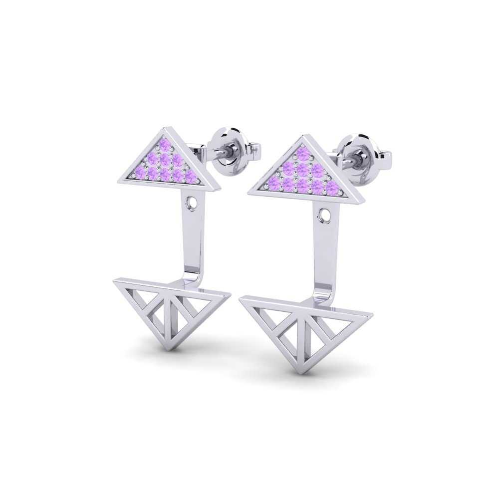 Weißgold 750 Amethyst Damen ohrring Prisciles