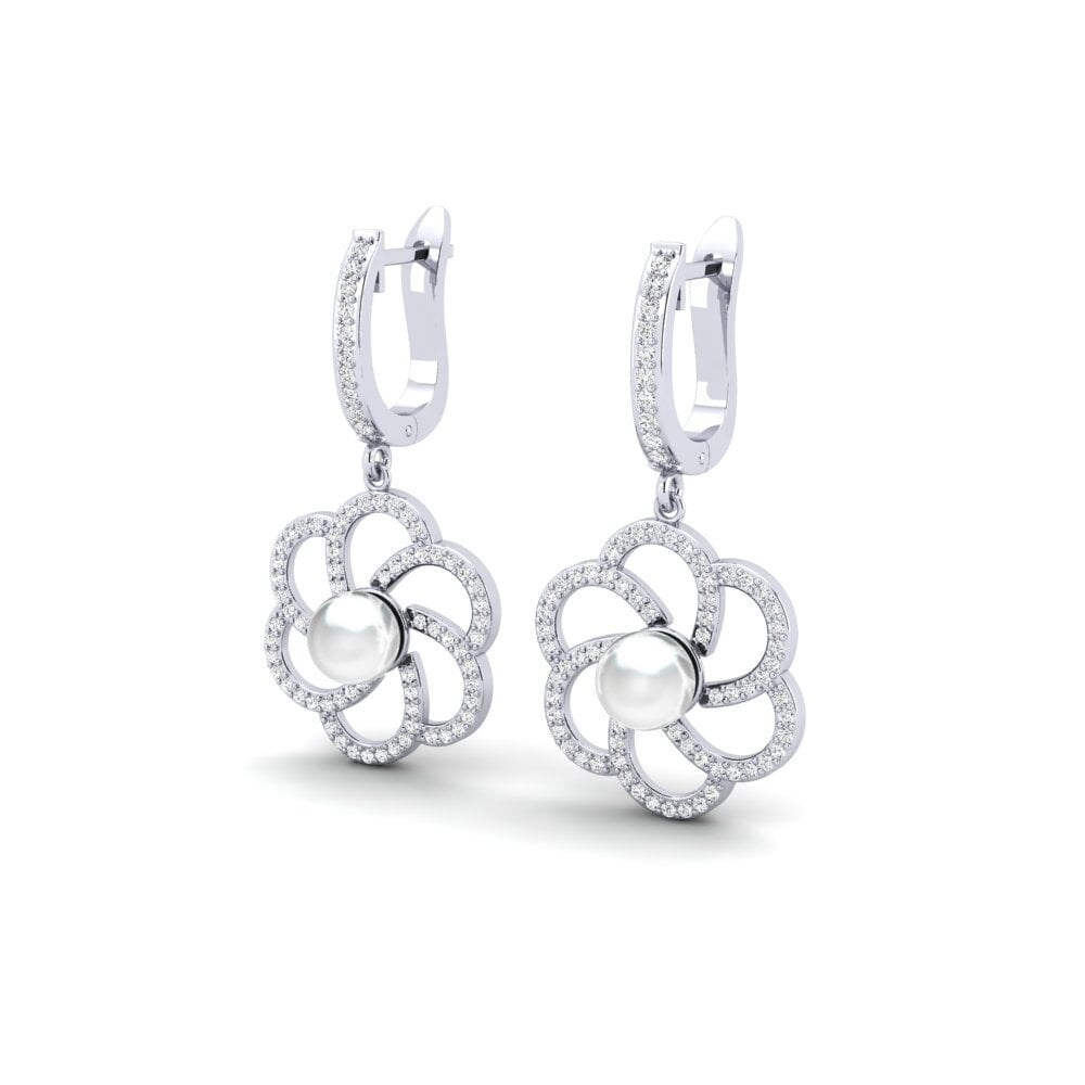 White sapphire Women's Earring Lienke Ø6 mm