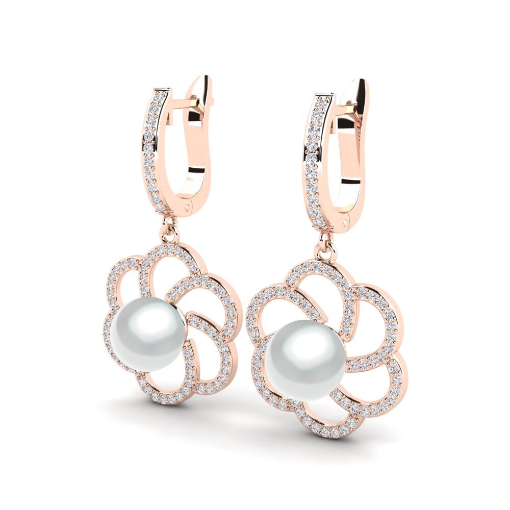 14ct Rose Gold Women's Earring Lienke Ø8 mm
