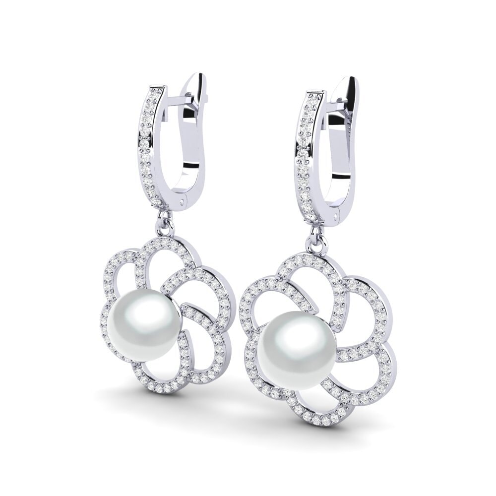 White sapphire Women's Earring Lienke Ø8 mm