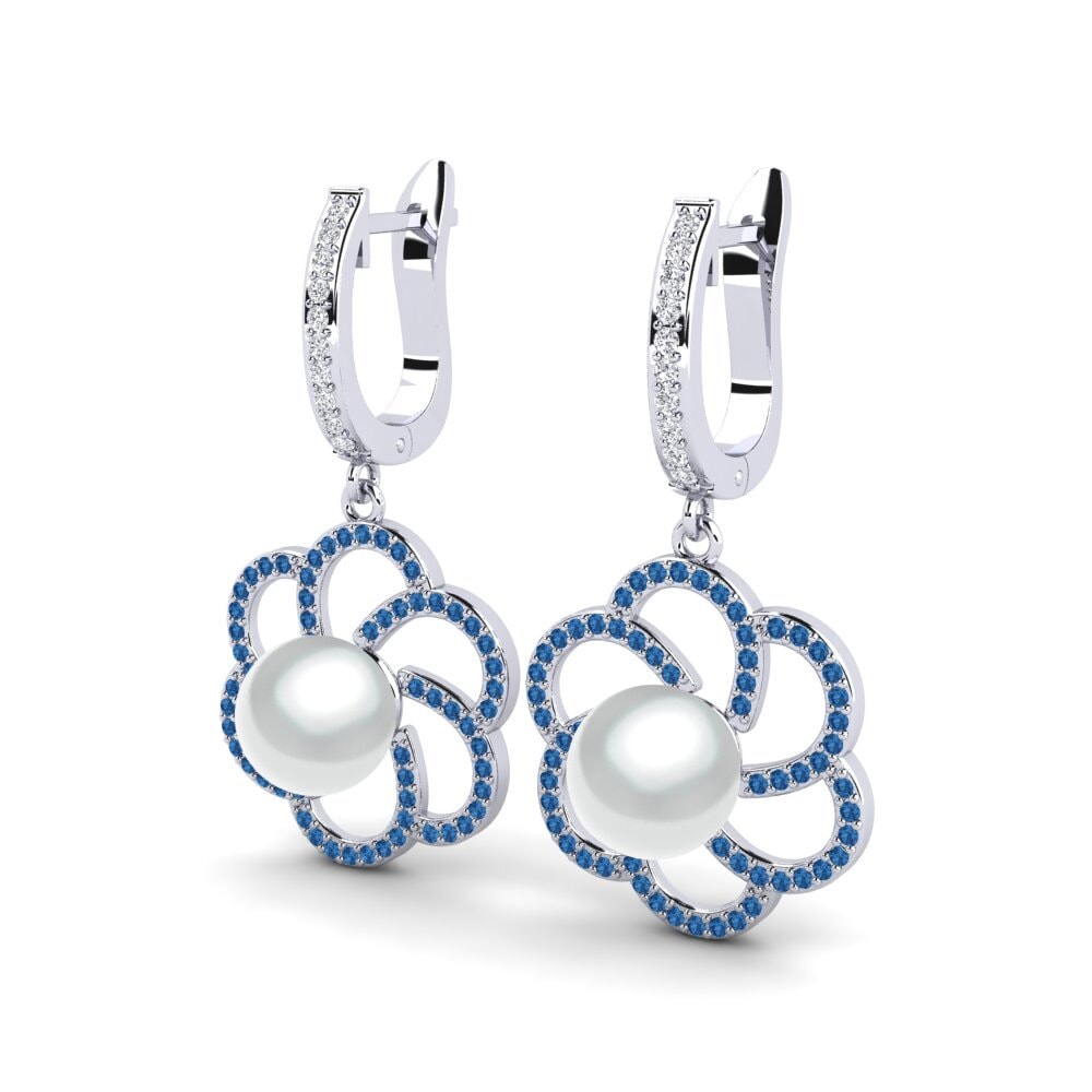 Dark Blue Zirconia Women's Earring Lienke Ø8 mm