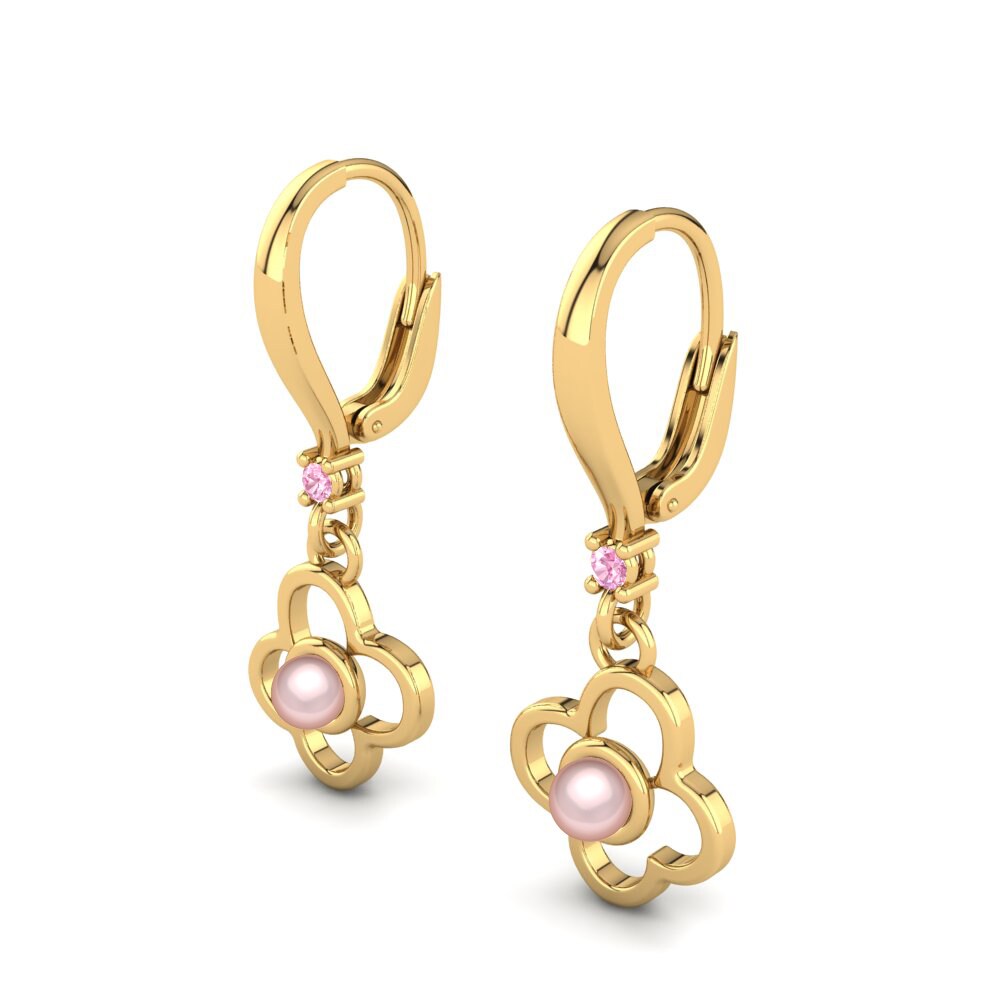 14ct Yellow Gold Women's Earring Lacorya Ø4 mm