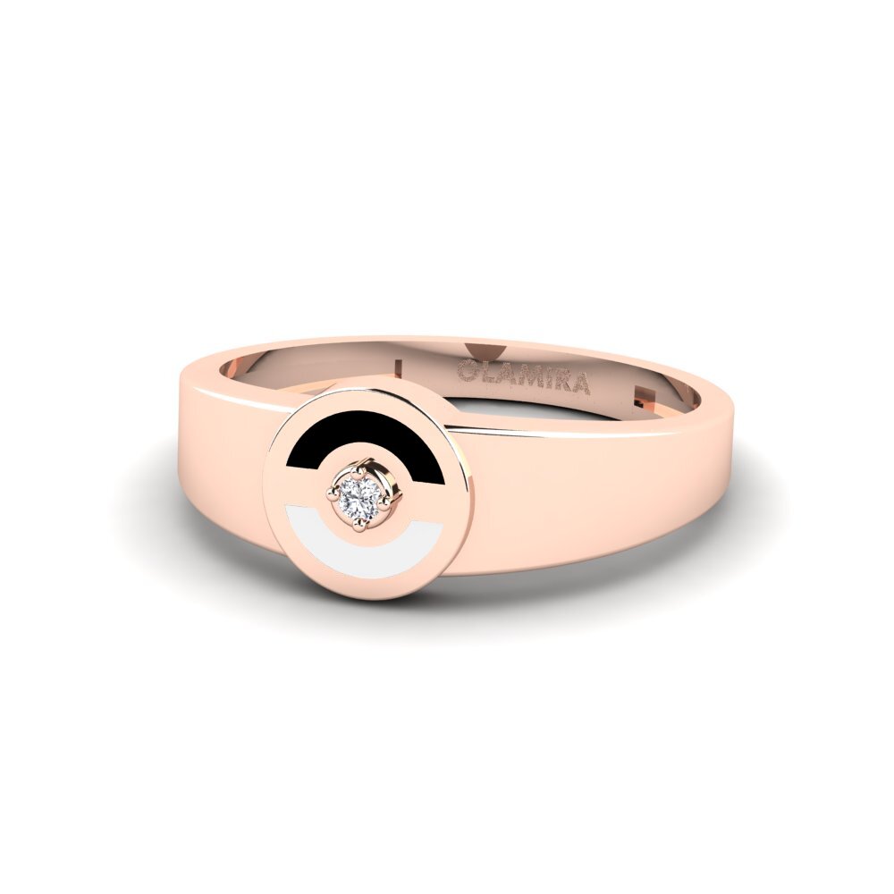 Rotgold 585 Pinker Ring Profonda