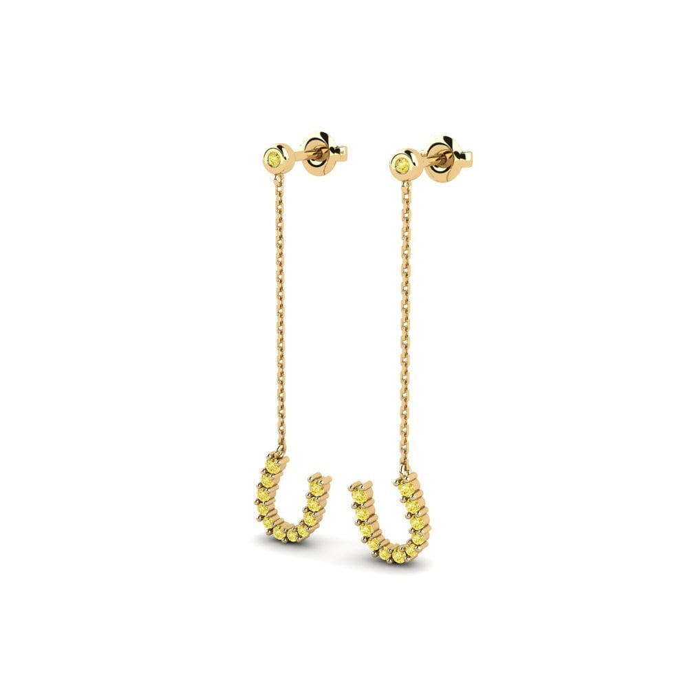 Yellow Sapphire Women's Earring Promenliva