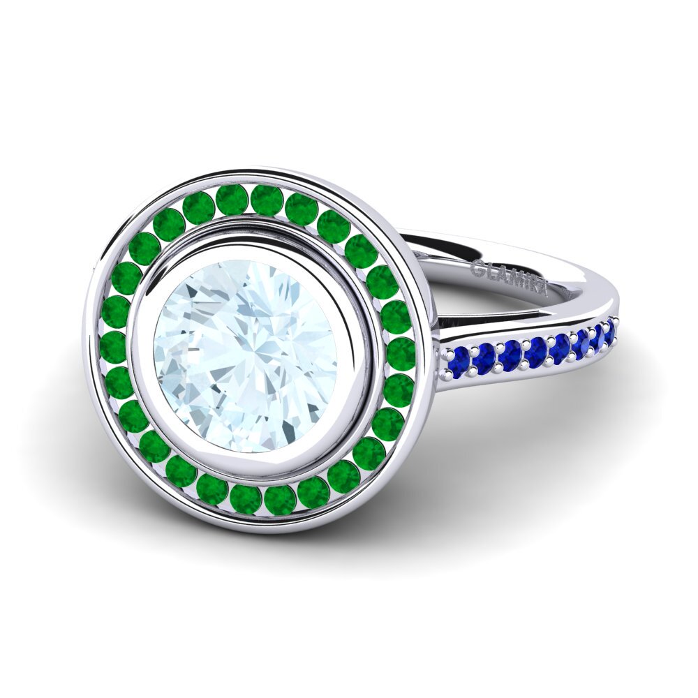 Aquamarine Engagement Ring Prunella