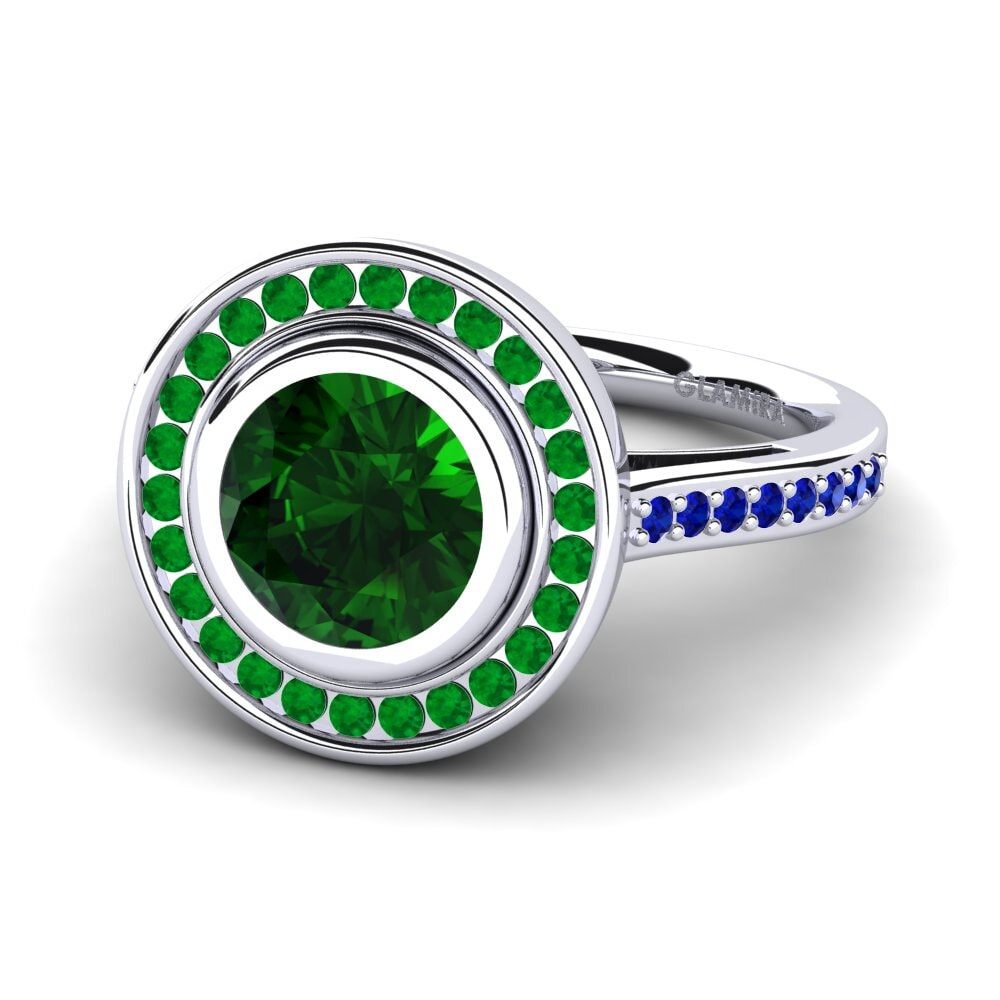 Green Tourmaline Engagement Ring Prunella