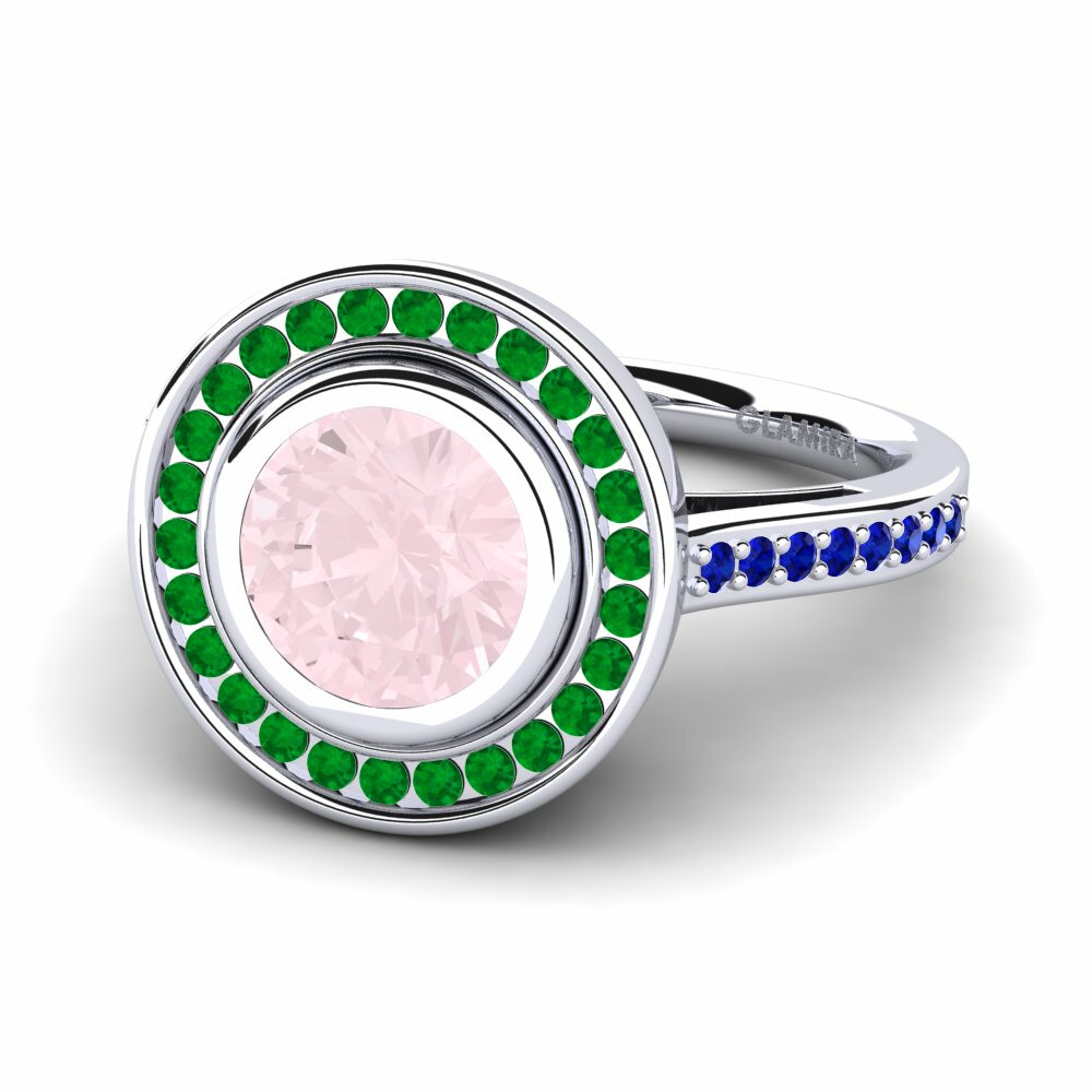 Cuarzo rosa Anillo de compromiso Prunella