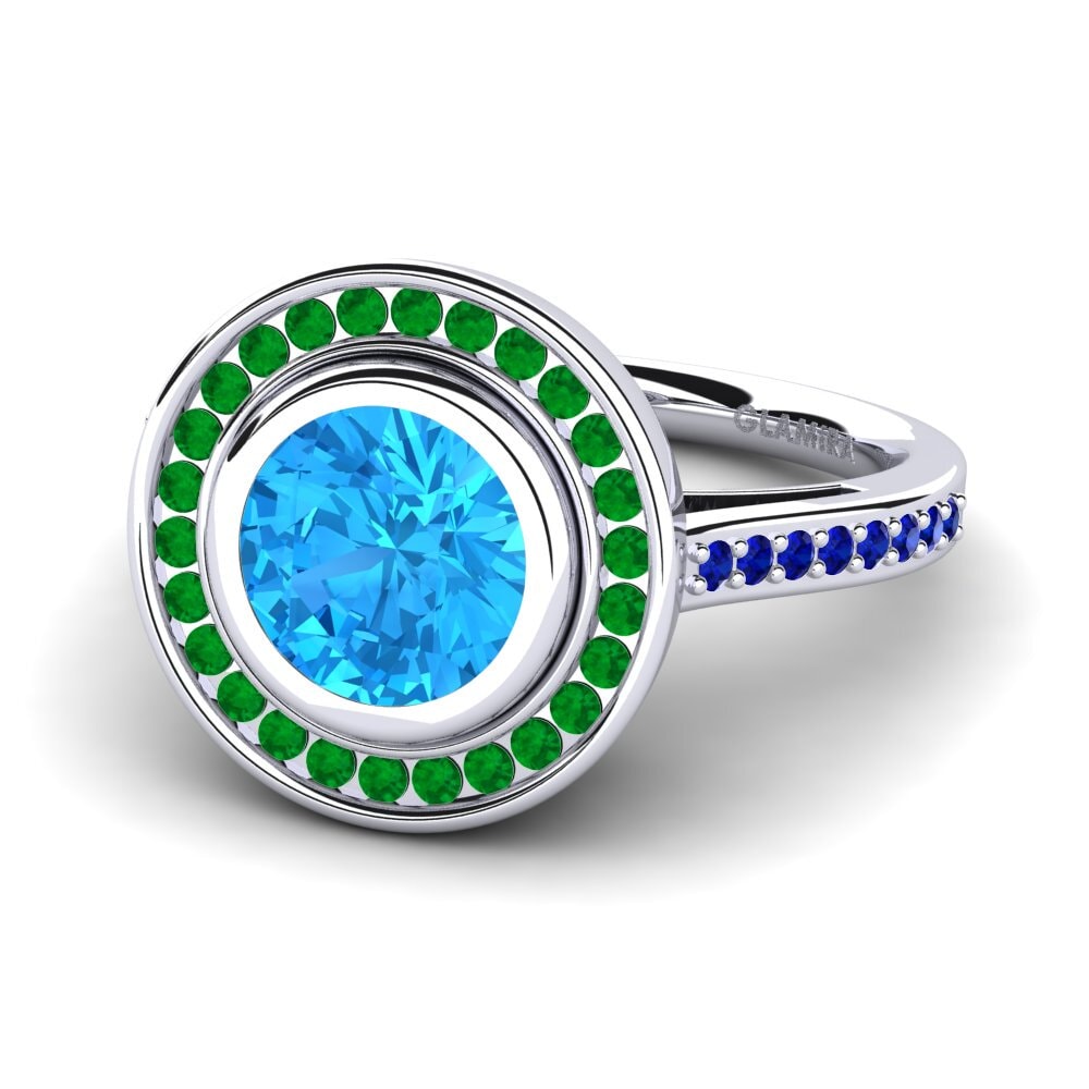 Blue Topaz Engagement Ring Prunella