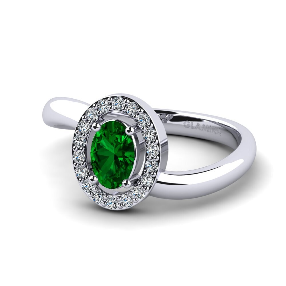 Green Zirconia Women's Ring Puccod