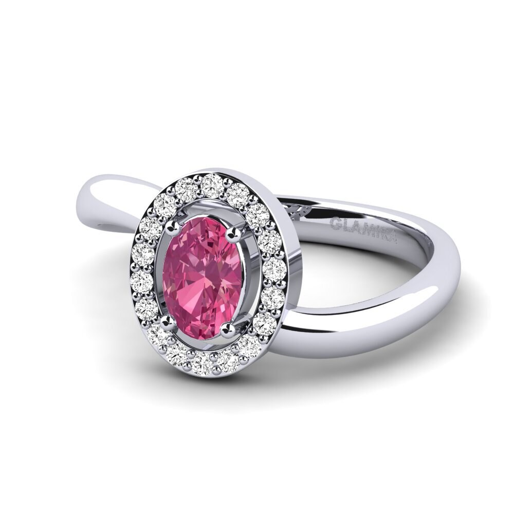 Turmalina rosa Anillo de Mujer Puccod