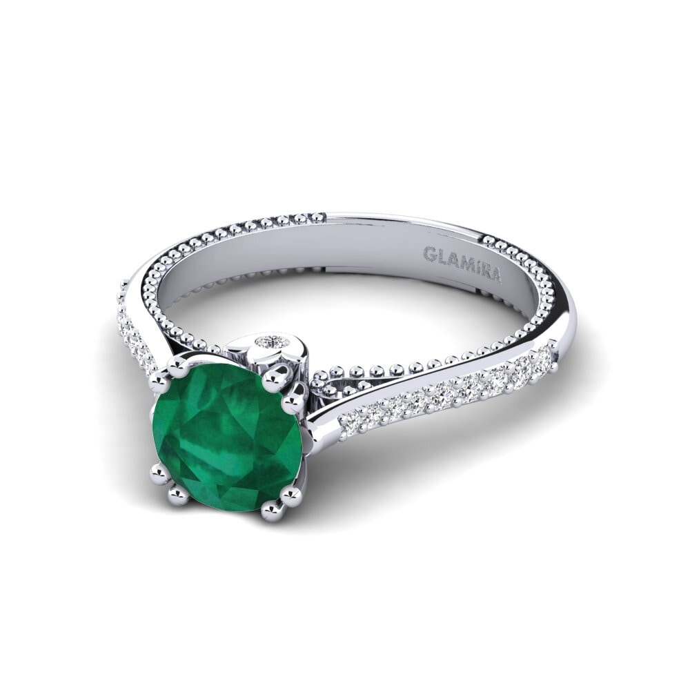 Emerald Engagement Ring Puerza