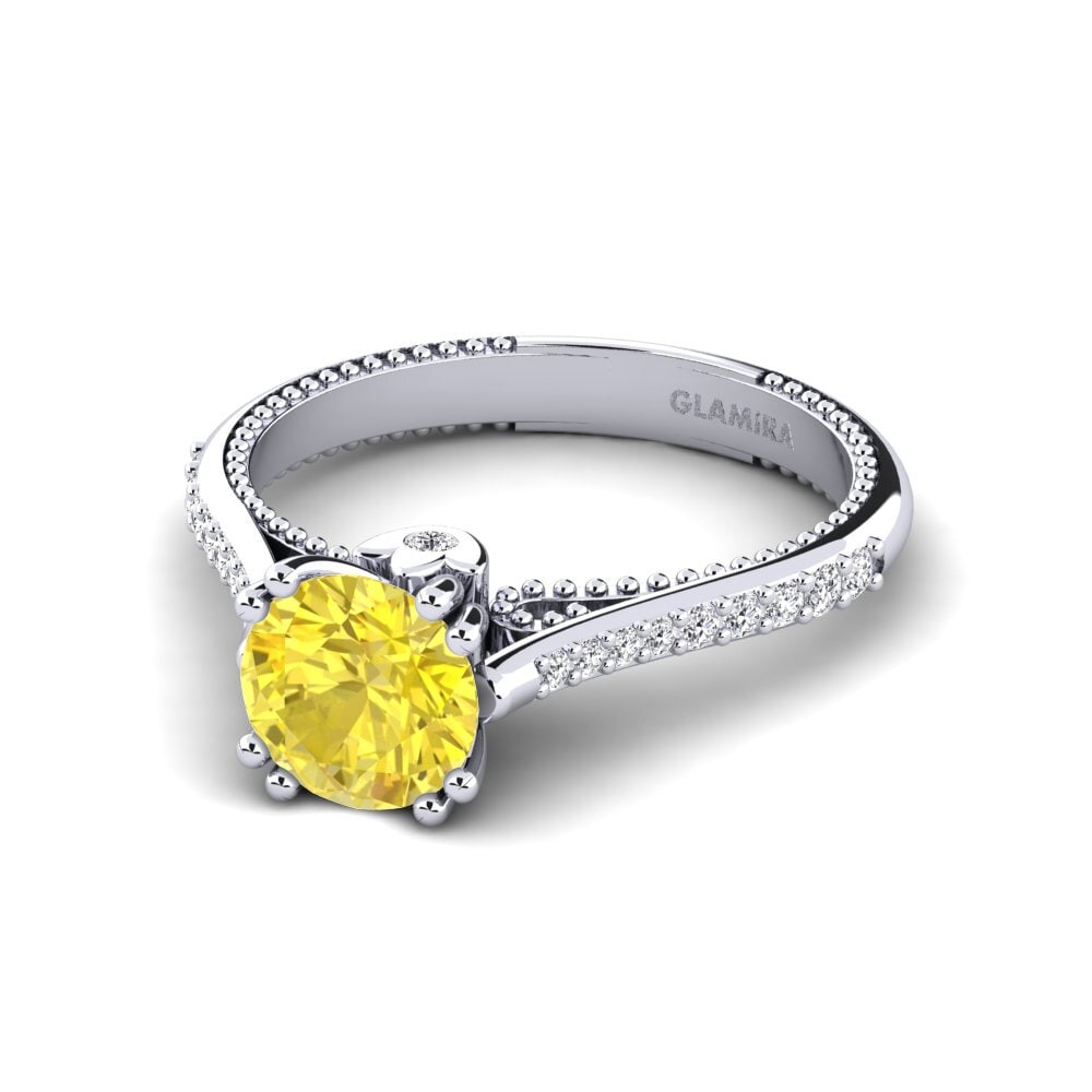 Gul safir Forlovelsesring Puerza