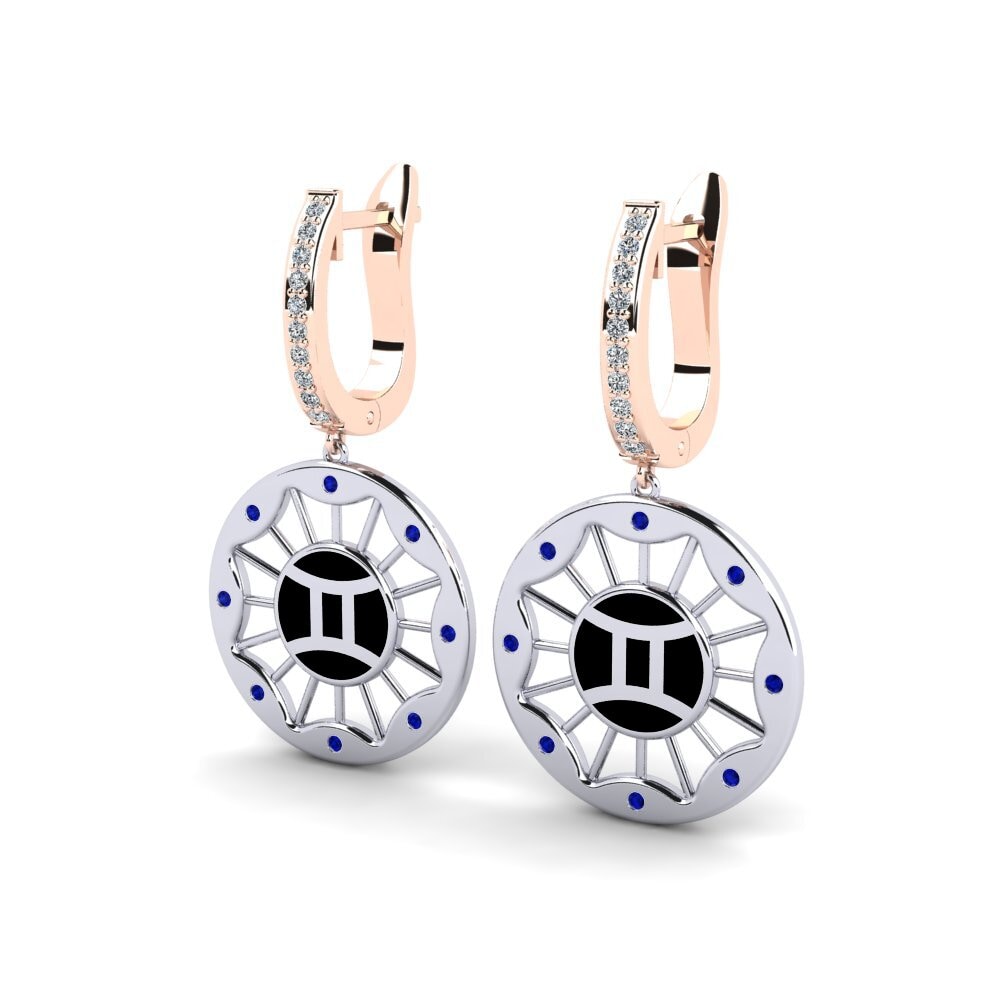 Sapphire Women's Earring Puff - Gemini