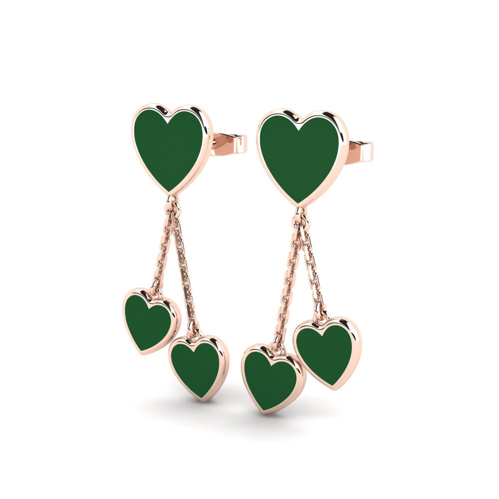 9ct Rose Gold Earring Puir