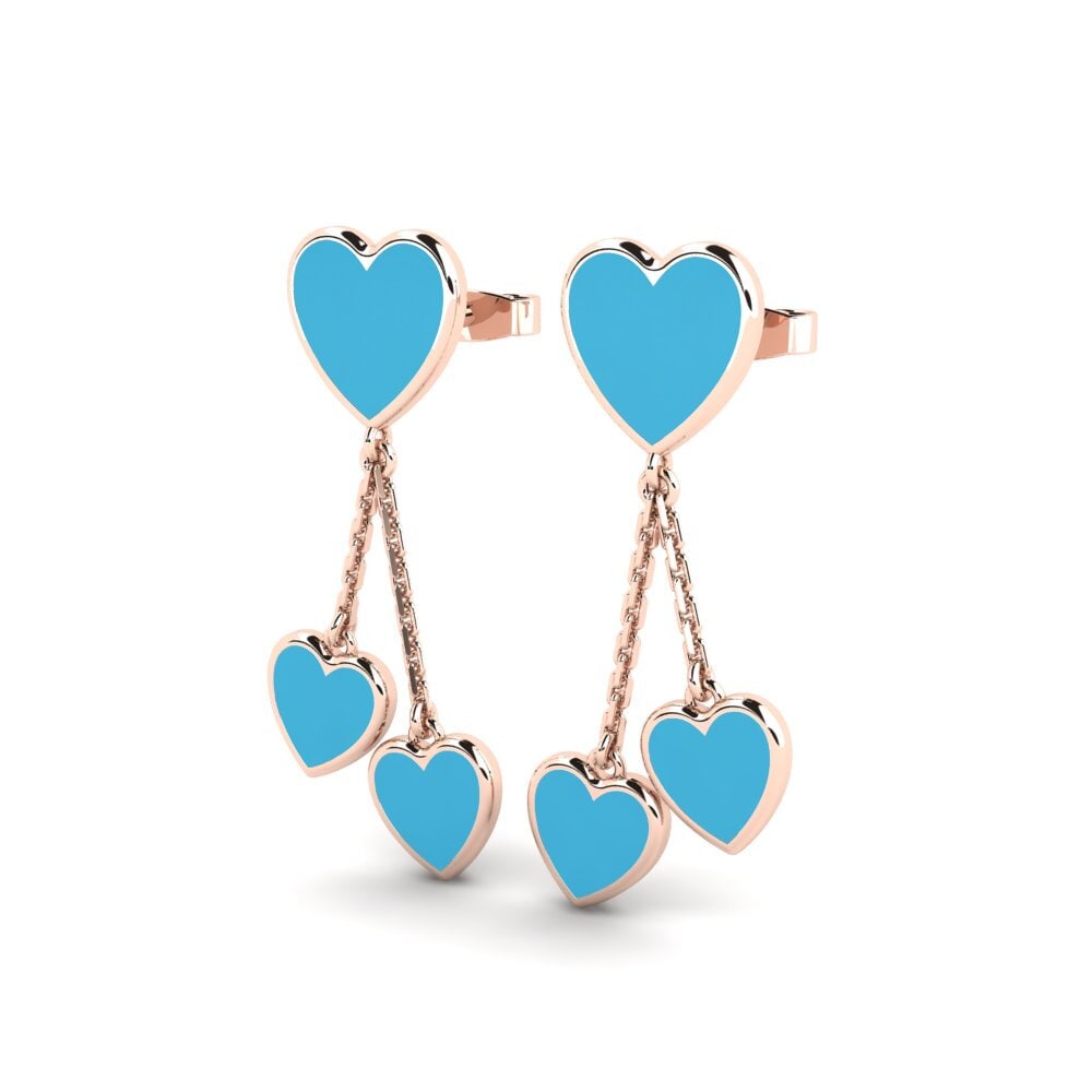 9ct Rose Gold Earring Puir