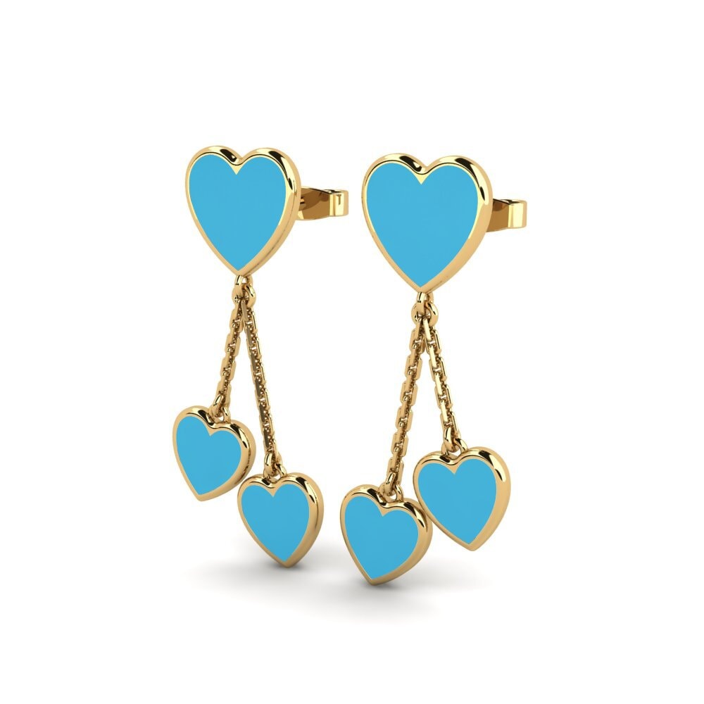 9k Oro Amarillo Pendientes Puir