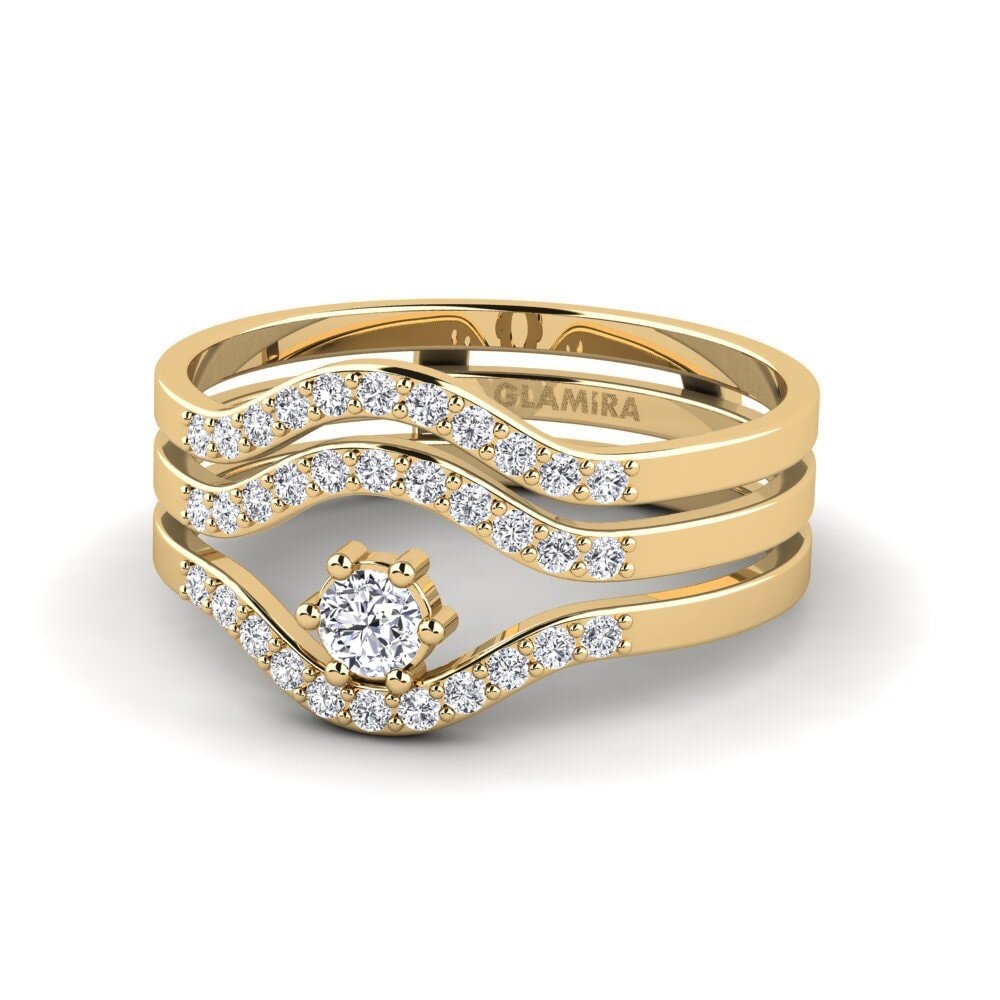 Diamante cultivado en laboratorio Anillo Puiti SET