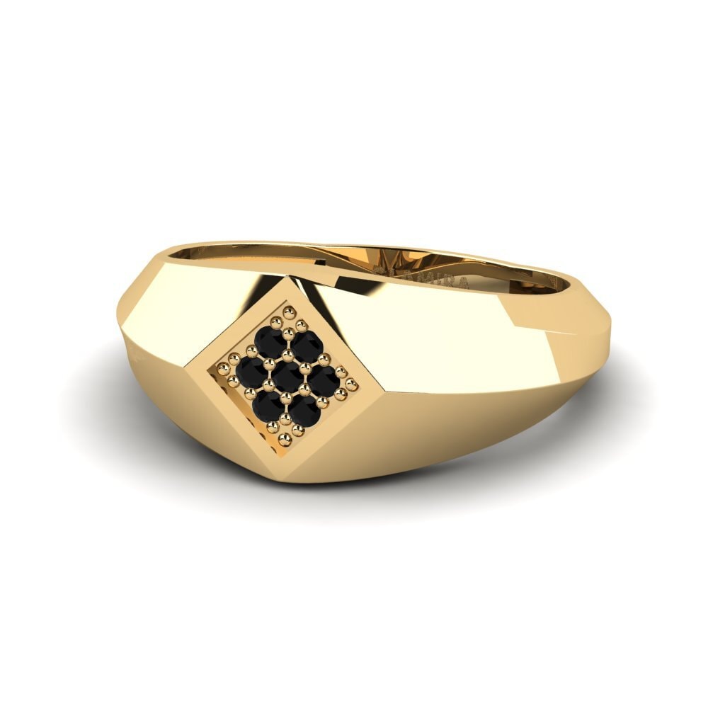 Zafiro negro Anillo Punane