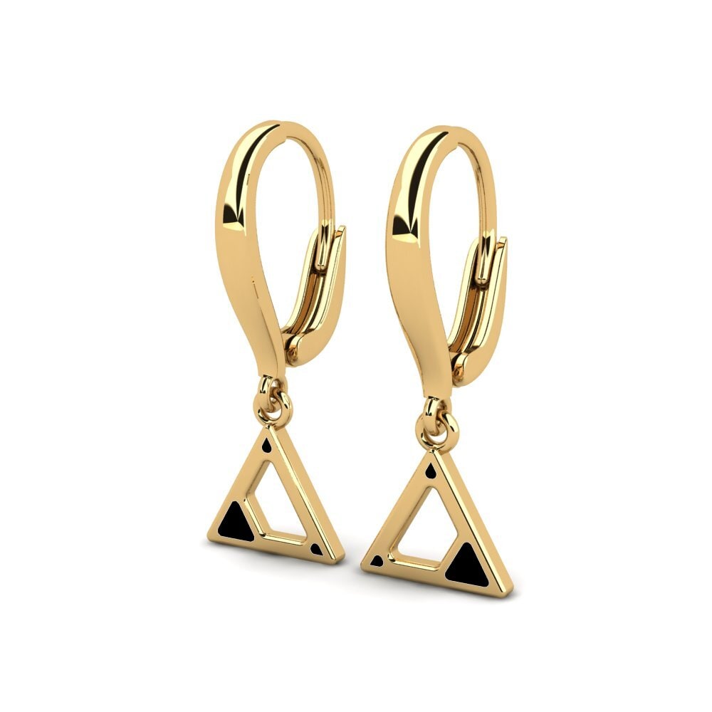 9k Oro Amarillo Pendientes Puree